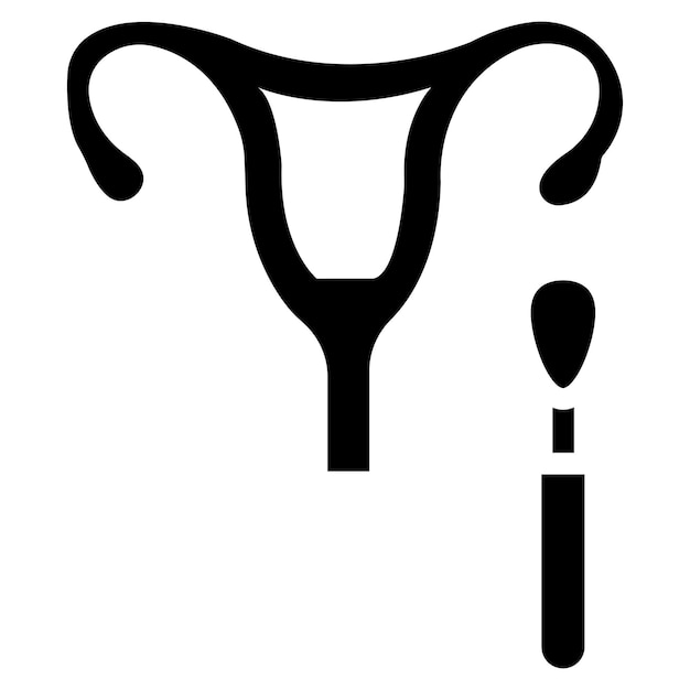 Imagen vectorial del icono de Pap smear Se puede utilizar para pruebas médicas