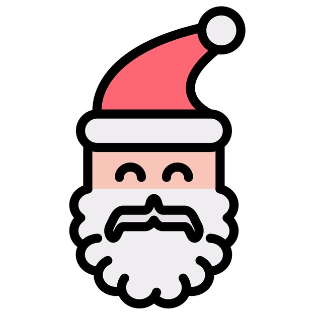 Imagen vectorial del icono de Papá Noel Se puede usar para el Carnaval