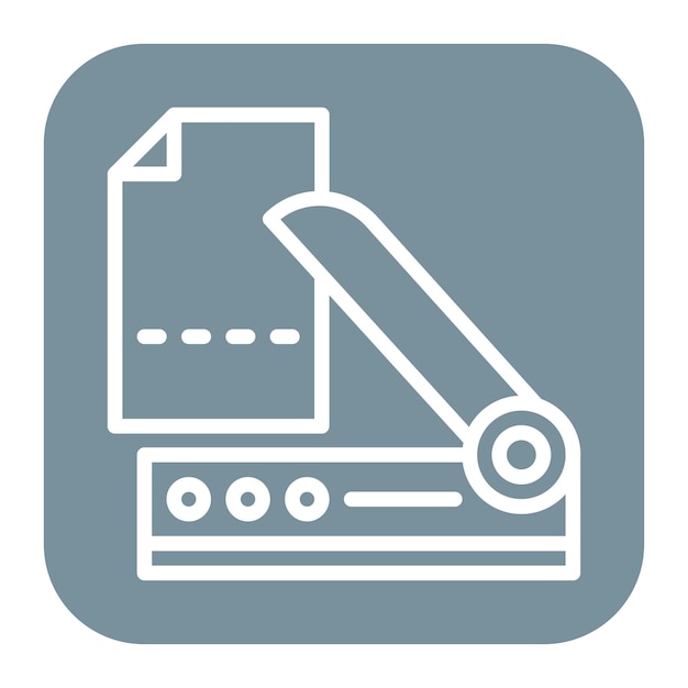 Imagen vectorial del icono del papel cortado Se puede utilizar para imprimir