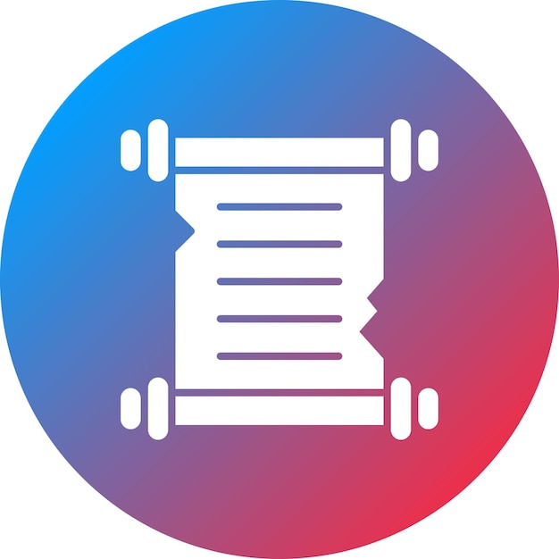 Imagen vectorial de icono de papel de desplazamiento Se puede utilizar para Medieval