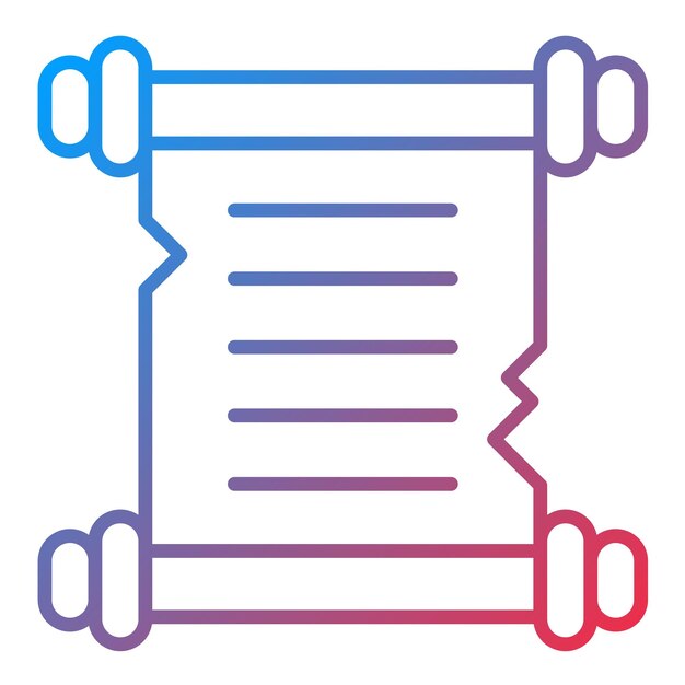 Imagen vectorial de icono de papel de desplazamiento Se puede utilizar para Medieval