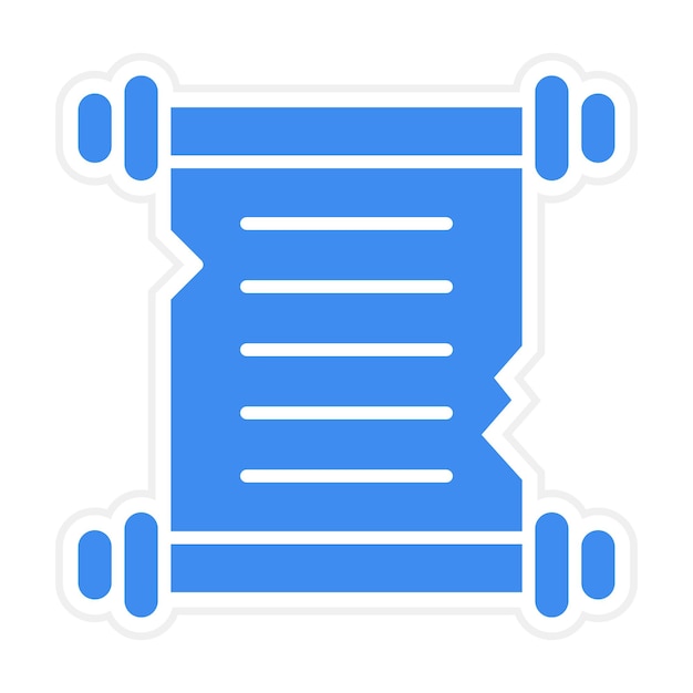 Imagen vectorial de icono de papel de desplazamiento Se puede utilizar para Medieval