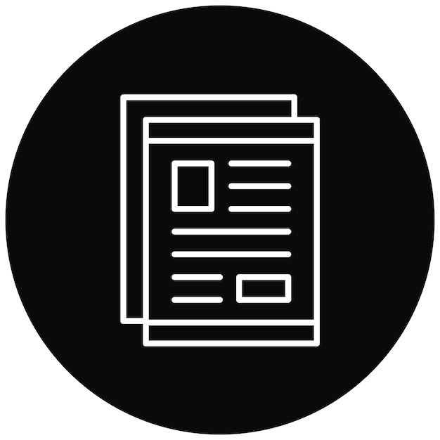Imagen vectorial de icono de papel Se puede utilizar para noticias y medios de comunicación