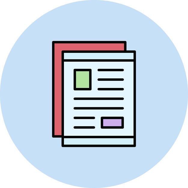 Imagen vectorial de icono de papel Se puede utilizar para noticias y medios de comunicación