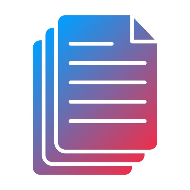 Imagen vectorial de icono de papel Se puede utilizar para papelería de oficina