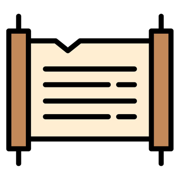 Imagen vectorial de icono de papiro Se puede usar para Egipto