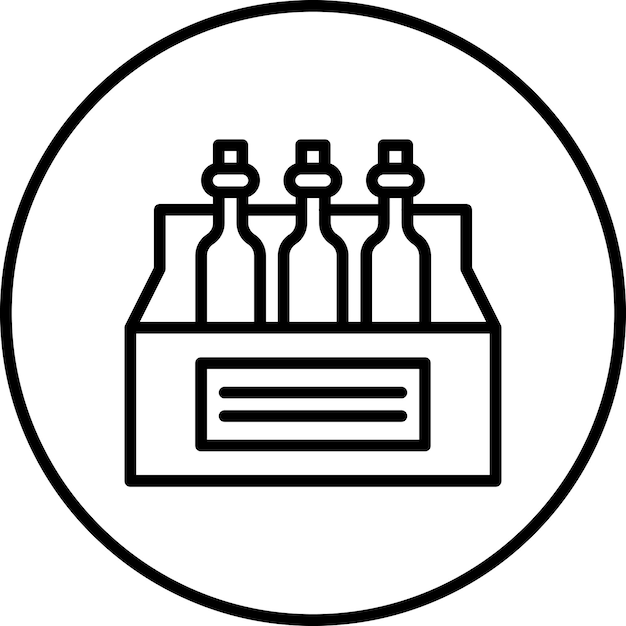 Imagen vectorial del icono del paquete de cervezas se puede usar para bar