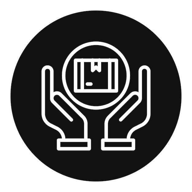 Imagen vectorial del icono del paquete de cuidado Se puede utilizar para la caridad
