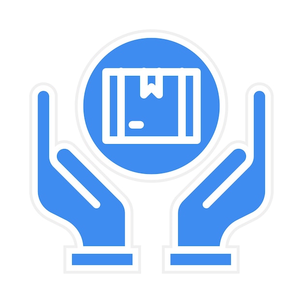 Imagen vectorial del icono del paquete de cuidado Se puede utilizar para la caridad