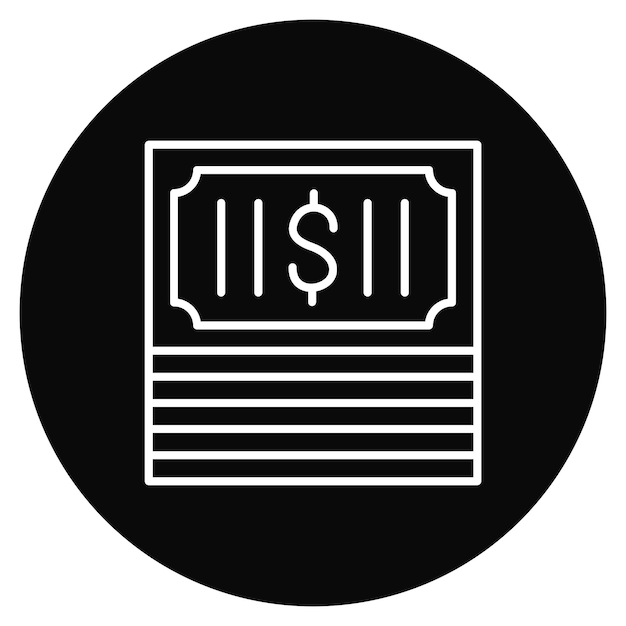 Imagen vectorial del icono del paquete de efectivo Se puede usar para Crime and Law