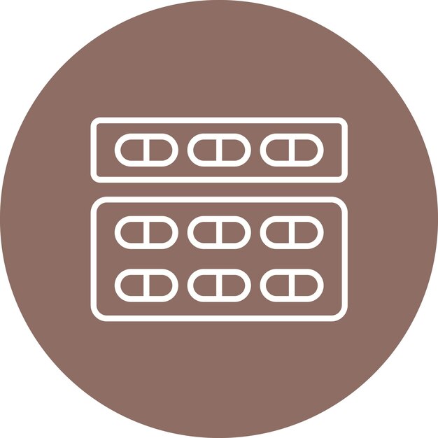 Imagen vectorial del icono del paquete de pastillas Se puede utilizar para Farmacia