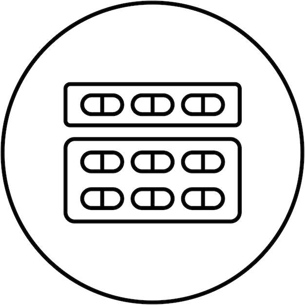 Imagen vectorial del icono del paquete de pastillas Se puede utilizar para Farmacia