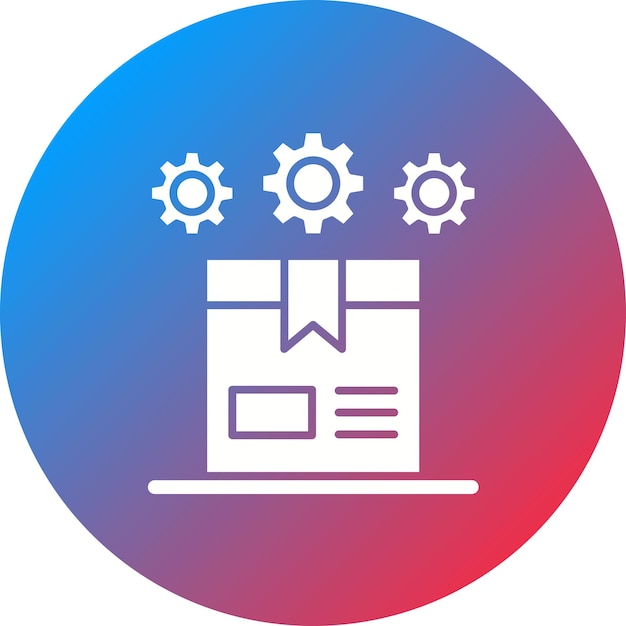 Imagen vectorial del icono del paquete del procedimiento Se puede utilizar para el comercio electrónico médico