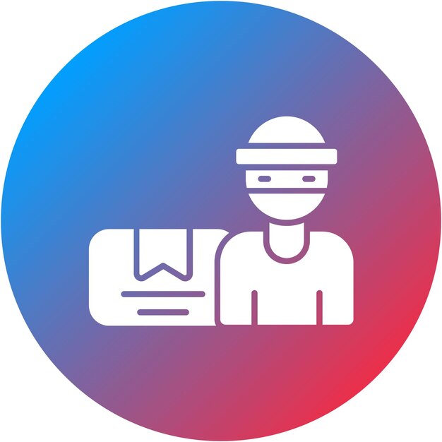 Imagen vectorial de icono de paquete robado Se puede usar para la tienda web