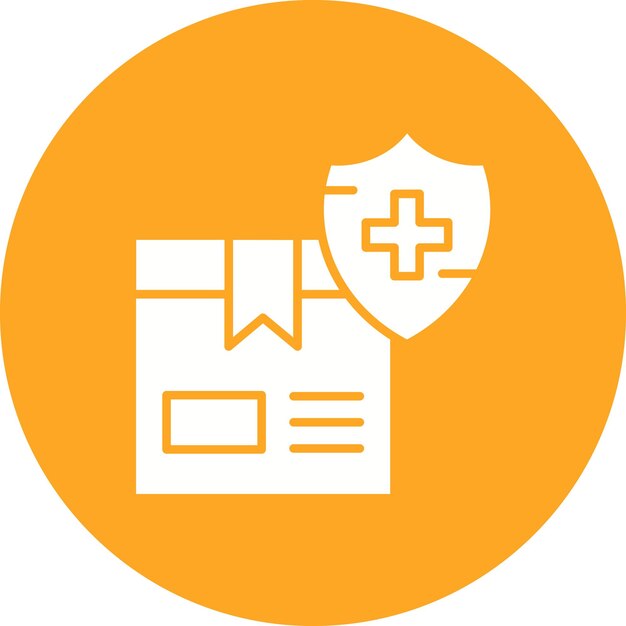 Imagen vectorial del icono del paquete de seguros Se puede utilizar para el comercio electrónico médico