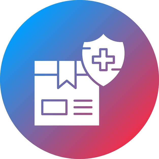 Imagen vectorial del icono del paquete de seguros Se puede utilizar para el comercio electrónico médico