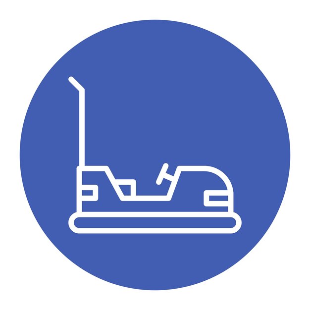 Imagen vectorial del icono del parachoques de los coches Se puede usar para el boliche