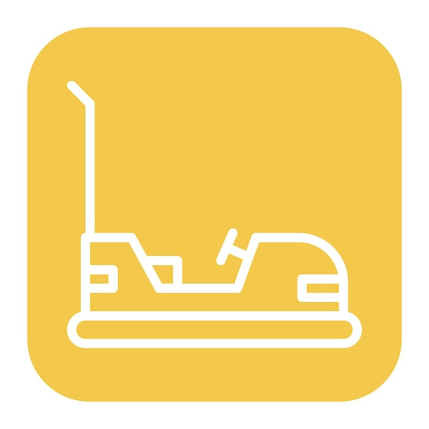 Imagen vectorial del icono del parachoques de los coches Se puede usar para el boliche