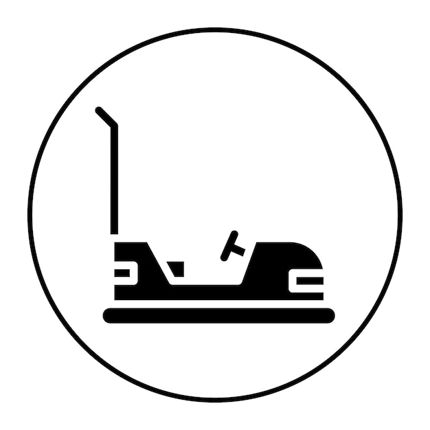 Imagen vectorial del icono del parachoques de los coches Se puede usar para el boliche