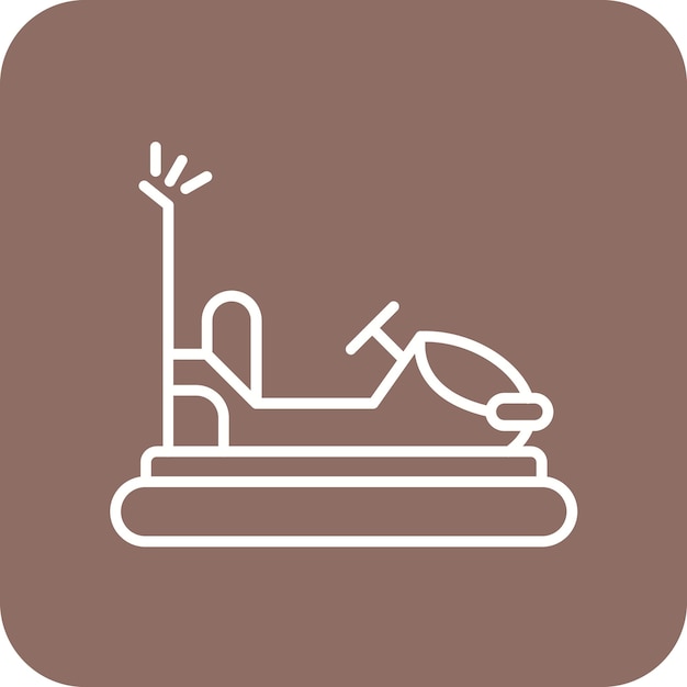 Imagen vectorial del icono del parachoques de los coches Se puede usar para el parque temático