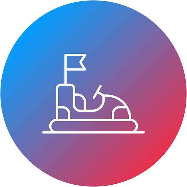 Imagen vectorial del icono del parachoques de los coches Se puede utilizar para el parque de atracciones