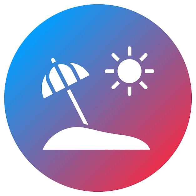 Imagen vectorial del icono del paraguas de playa Se puede usar para diversión al aire libre