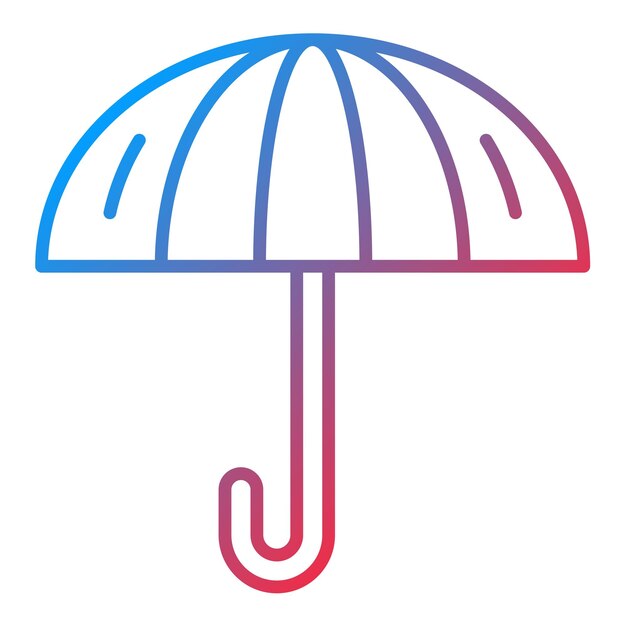 Imagen vectorial del icono del paraguas Se puede usar para Moda