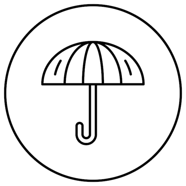 Imagen vectorial del icono del paraguas Se puede usar para Moda