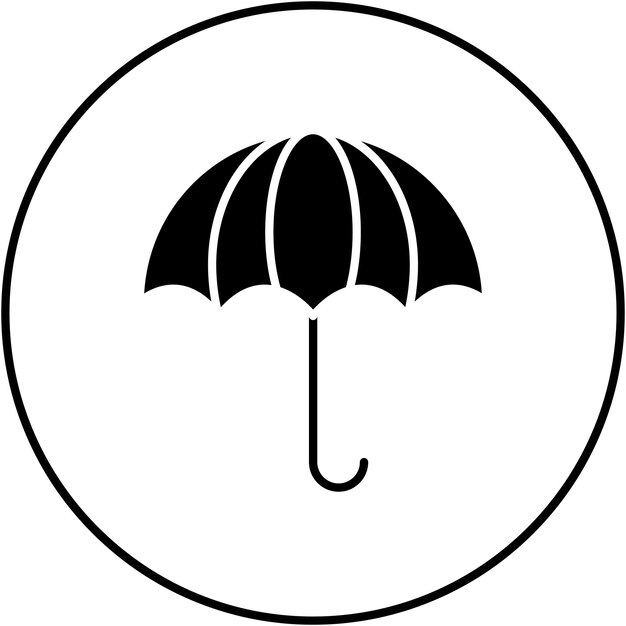 Imagen vectorial del icono del paraguas Se puede usar para la primavera