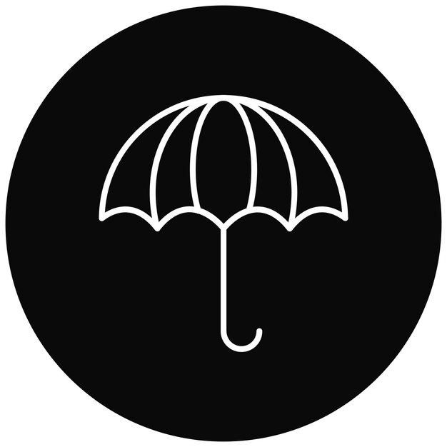 Imagen vectorial del icono del paraguas Se puede usar para la primavera
