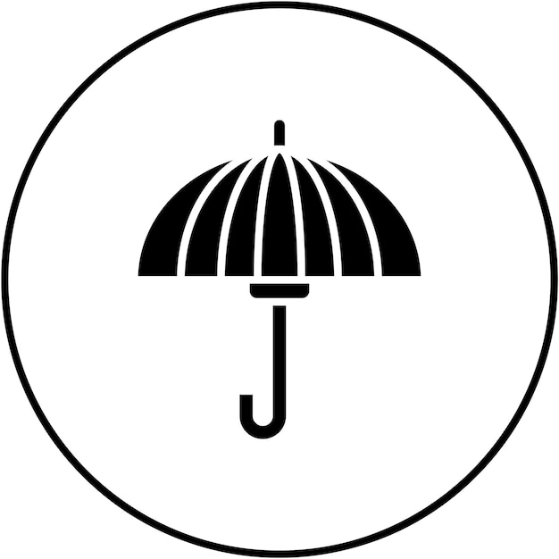 Imagen vectorial del icono del paraguas Se puede usar para el tiempo