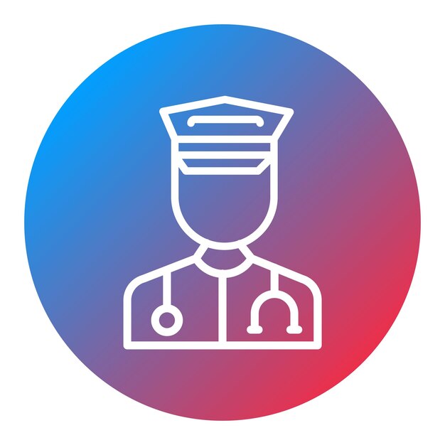 Imagen vectorial de icono de paramédico masculino Se puede utilizar para servicios públicos