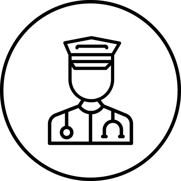 Imagen vectorial de icono de paramédico masculino Se puede utilizar para servicios públicos