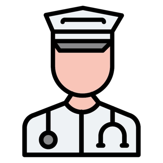 Imagen vectorial de icono de paramédico masculino Se puede utilizar para servicios públicos