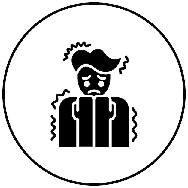La imagen vectorial del icono de la paranoia se puede usar para el trastorno