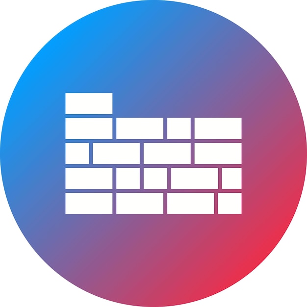 Imagen vectorial de icono de pared de ladrillo Se puede utilizar para la ingeniería