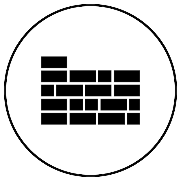 Imagen vectorial de icono de pared de ladrillo Se puede utilizar para la ingeniería