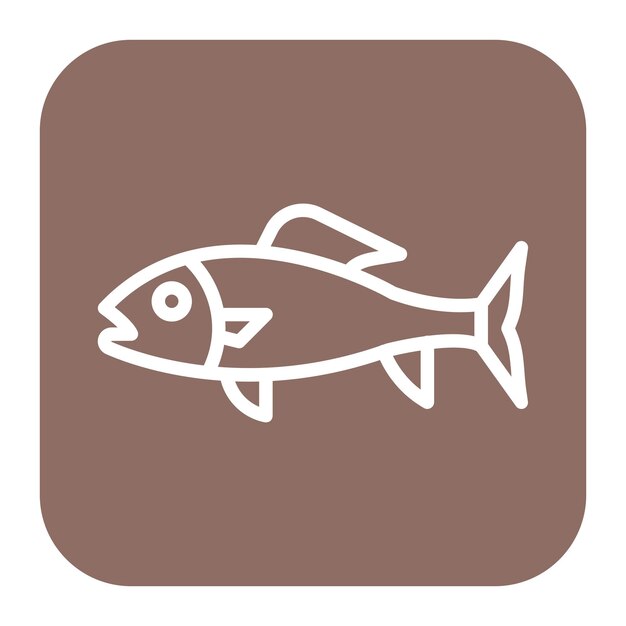 Imagen vectorial del icono del pargo rojo Se puede utilizar para peces y mariscos