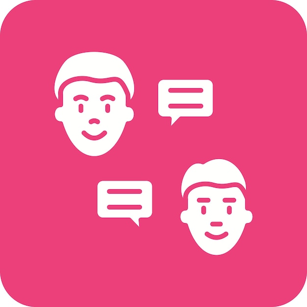 Imagen vectorial de icono parlante Se puede usar para la vida familiar