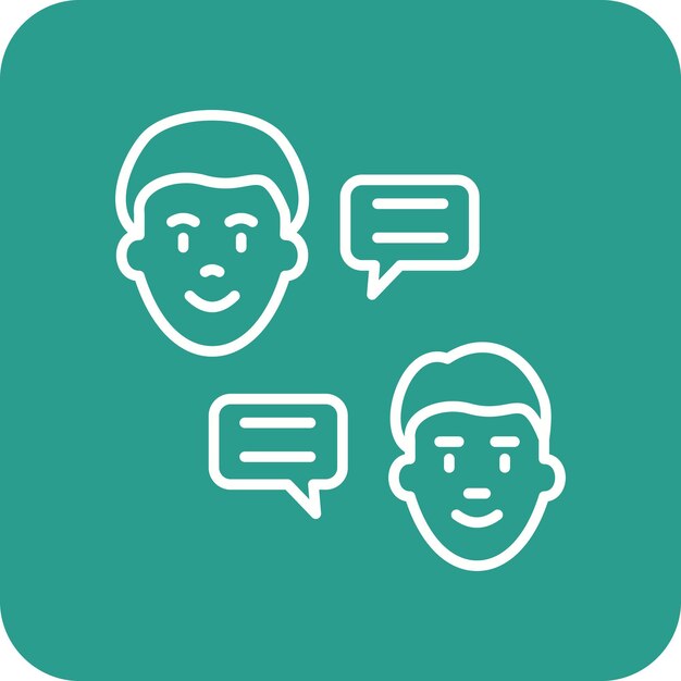 Imagen vectorial de icono parlante Se puede usar para la vida familiar