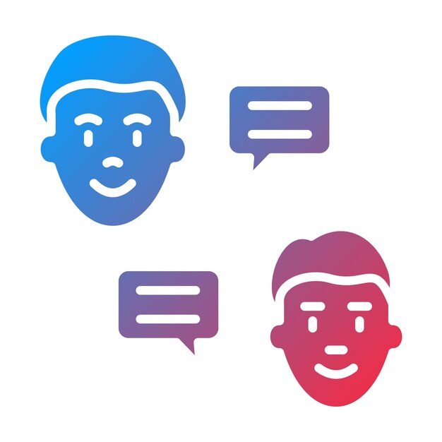 Imagen vectorial de icono parlante Se puede usar para la vida familiar