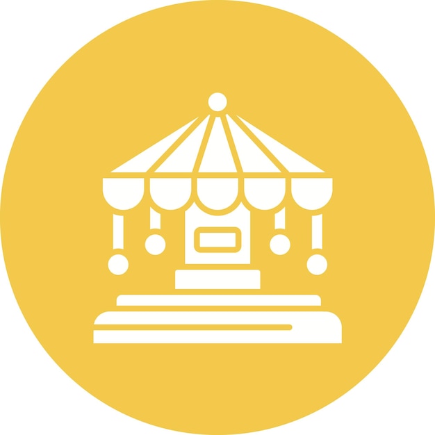 Imagen vectorial del icono del parque de atracciones Se puede usar para Circo