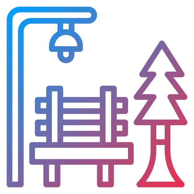 Imagen vectorial de icono de parque público Se puede utilizar para servicios públicos