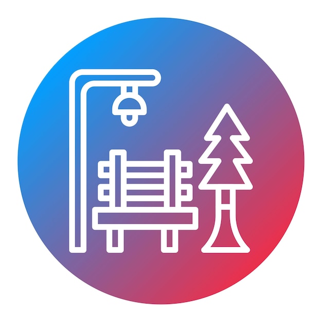 Imagen vectorial de icono de parque público Se puede utilizar para servicios públicos