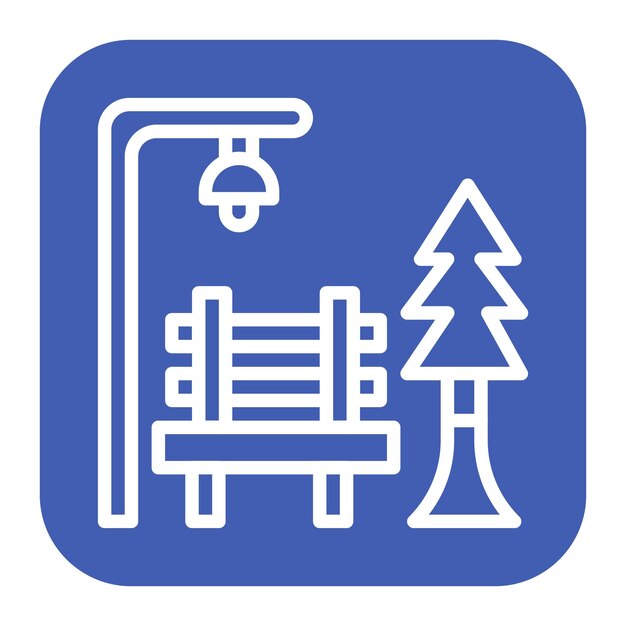 Imagen vectorial de icono de parque público Se puede utilizar para servicios públicos