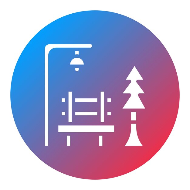 Imagen vectorial de icono de parque público Se puede utilizar para servicios públicos