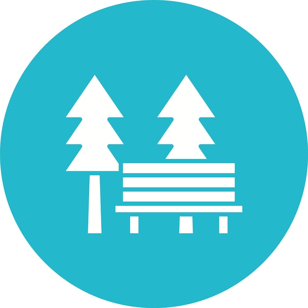 Imagen vectorial del icono del parque Se puede utilizar para los elementos de la ciudad