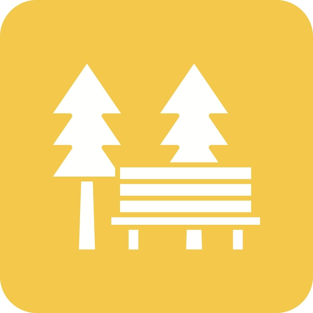 Imagen vectorial del icono del parque Se puede utilizar para los elementos de la ciudad