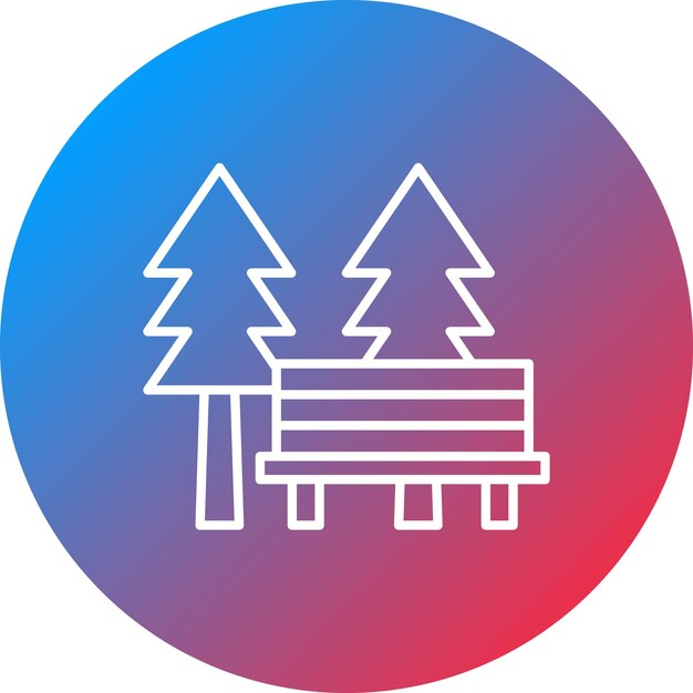 Imagen vectorial del icono del parque Se puede utilizar para los elementos de la ciudad