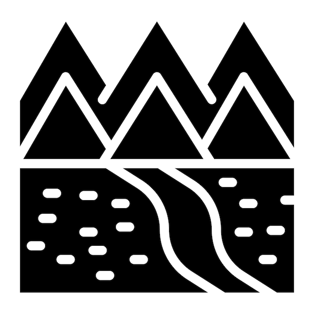 Imagen vectorial del icono del parque de terreno Se puede utilizar para la estación de esquí